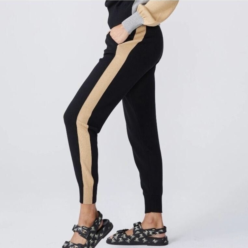 Monrow Color Block Knit Sweatpant Jogger Multi Women's XS - Picture 5 of 10